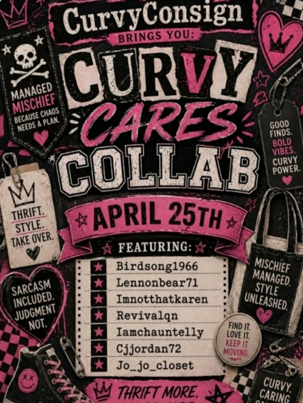 💕✨4/25 LIVE!✨💕 12PM ET REVIVALQN WITH CURVYCONSIGN Cares COLLAB💖✨